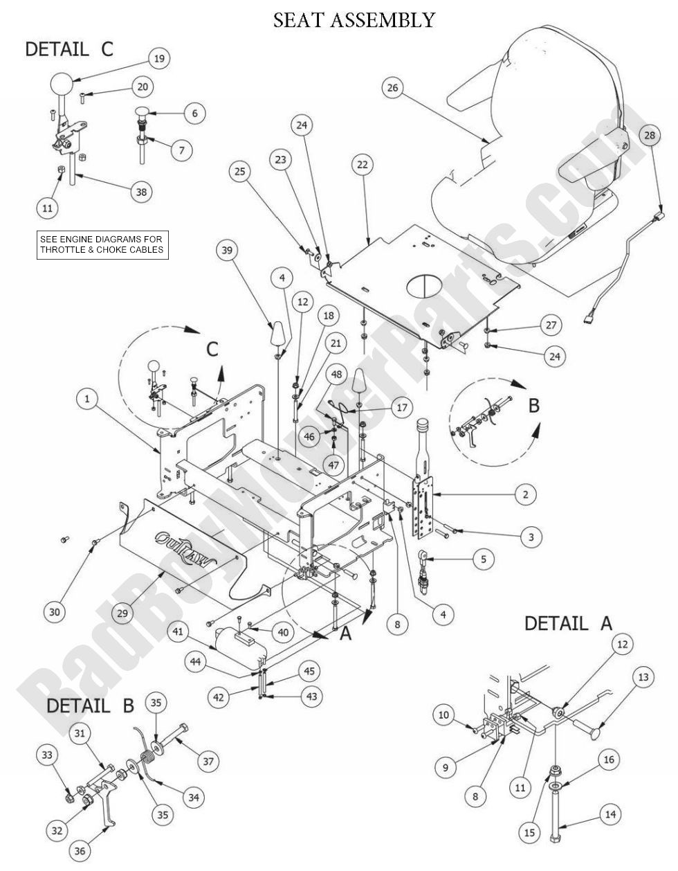 2014 Outlaw & Outlaw Extreme - Seat Assembly